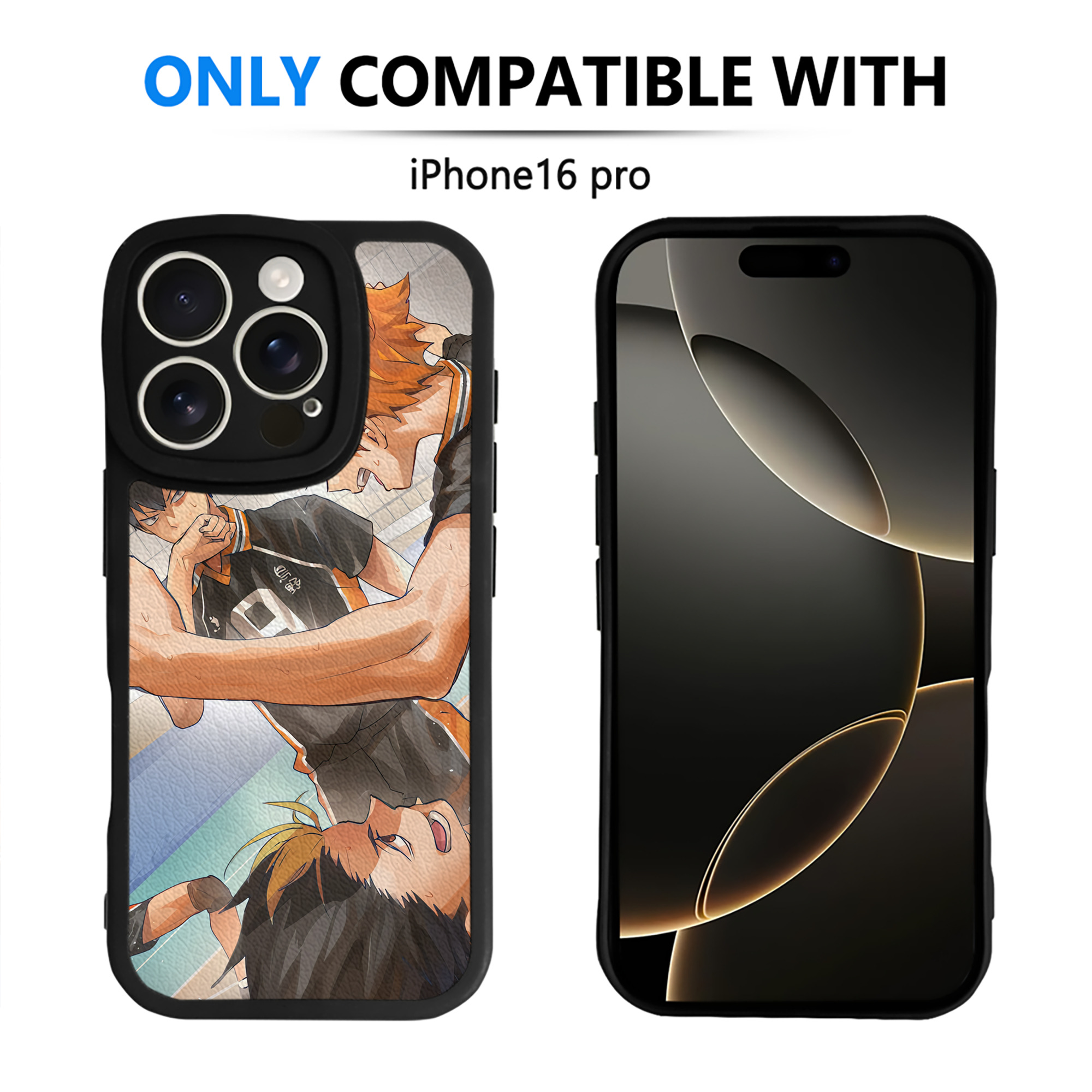 （画像用） ハイキュー!! Haikyu!! 【iPhone 16シリーズ対応】シリコンスマホケース（レザー調） 材質：シリコン